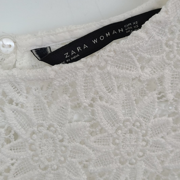Zara White Lace Top - Picture 4 of 10